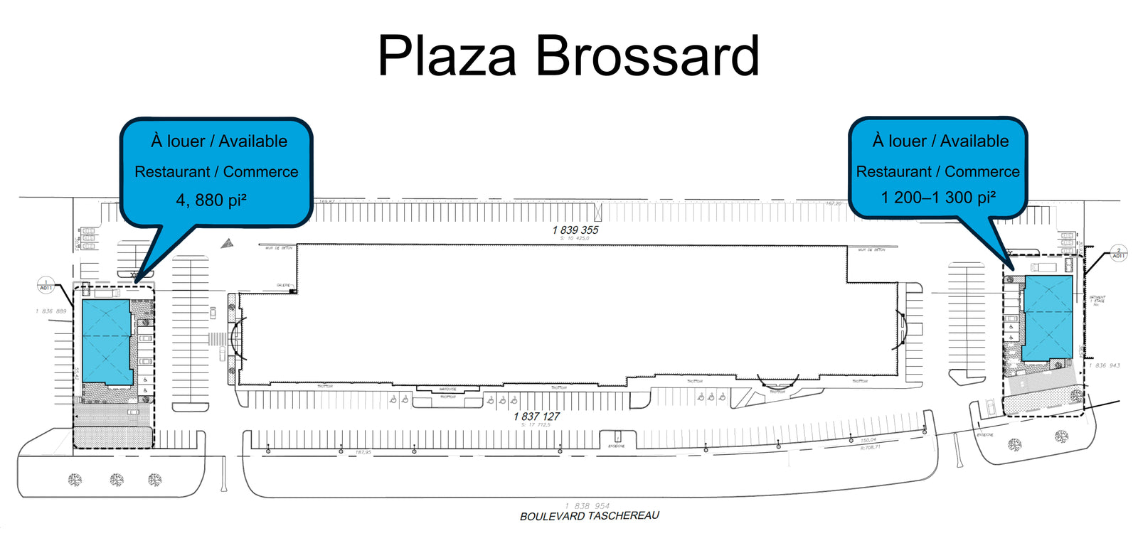Site plan for Plaza Brossard