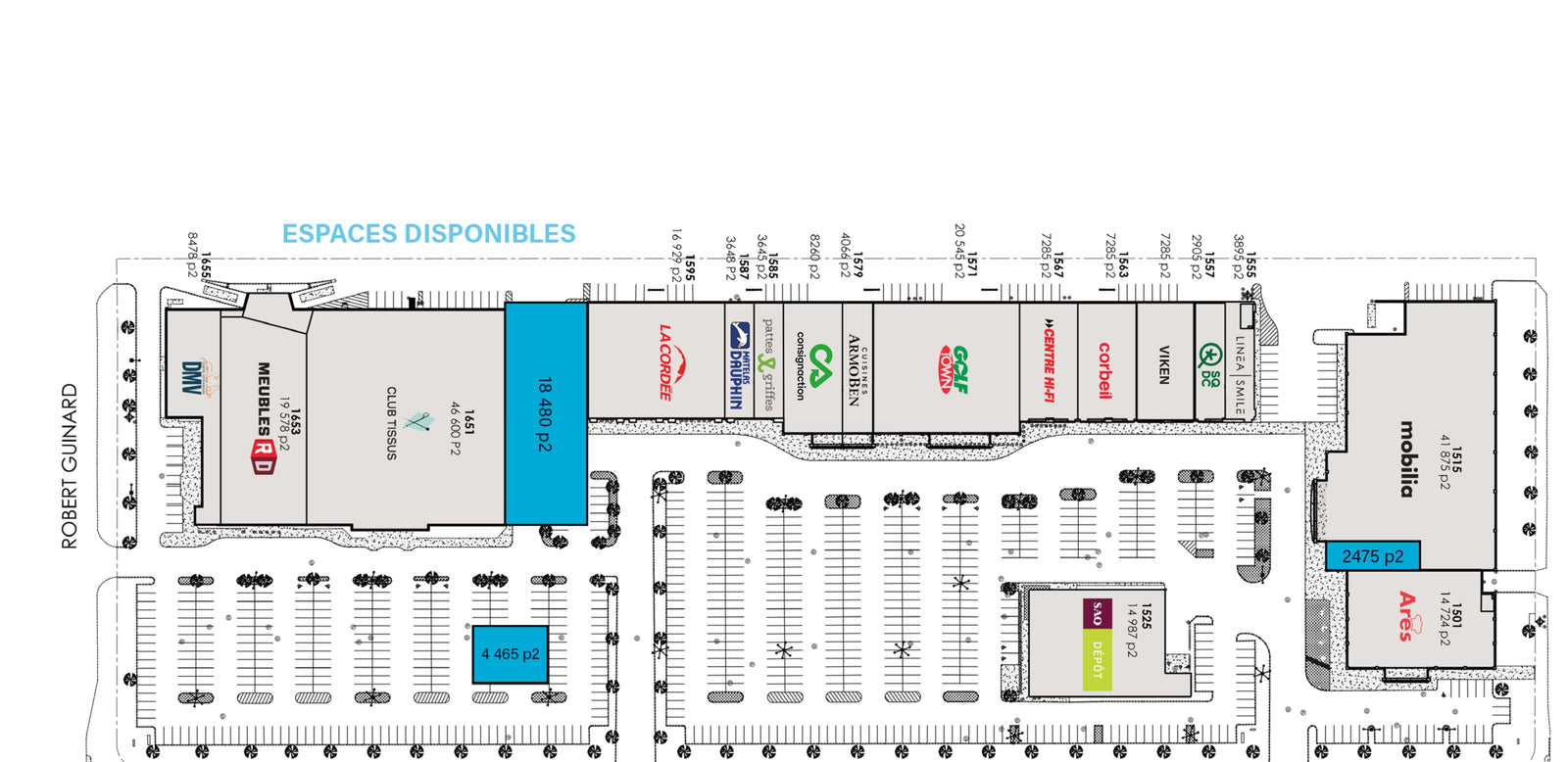 Site plan for Carrefour des Promenades